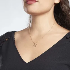 Histoire d'Or Collier Plaqué Or Jaune Lettra Hot