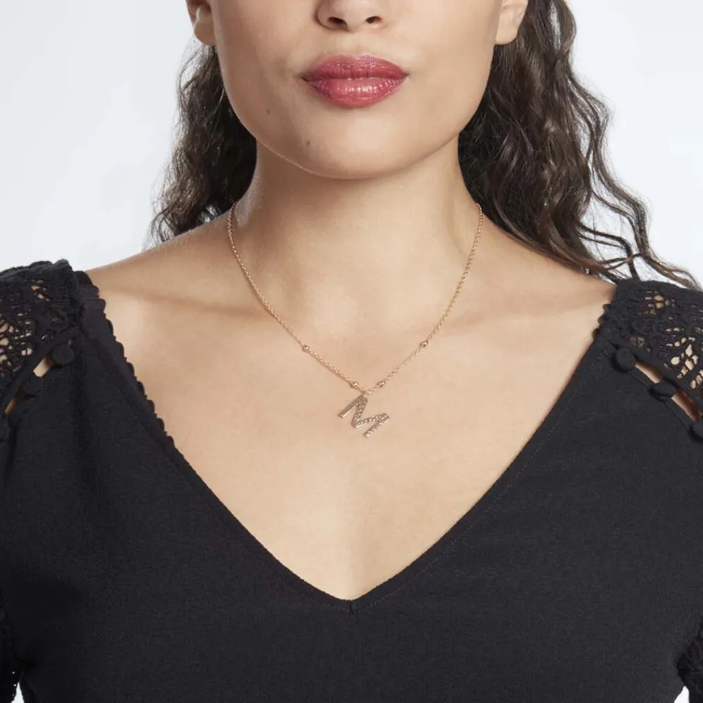 Histoire d'Or Collier Plaqué Or Jaune Lettra Outlet