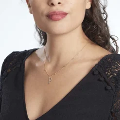 Histoire d'Or Collier Plaqué Or Jaune Lettra Discount