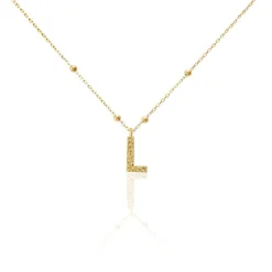 Histoire d'Or Collier Plaqué Or Jaune Lettra Outlet