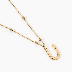 Histoire d'Or Collier Plaqué Or Jaune Lettra New