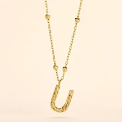 Histoire d'Or Collier Plaqué Or Jaune Lettra New