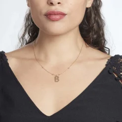 Histoire d'Or Collier Plaqué Or Jaune Lettra Discount