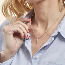 Histoire d'Or Collier Plaqué Or Jaune Lettra