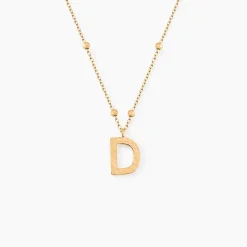 Histoire d'Or Collier Plaqué Or Jaune Lettra Clearance