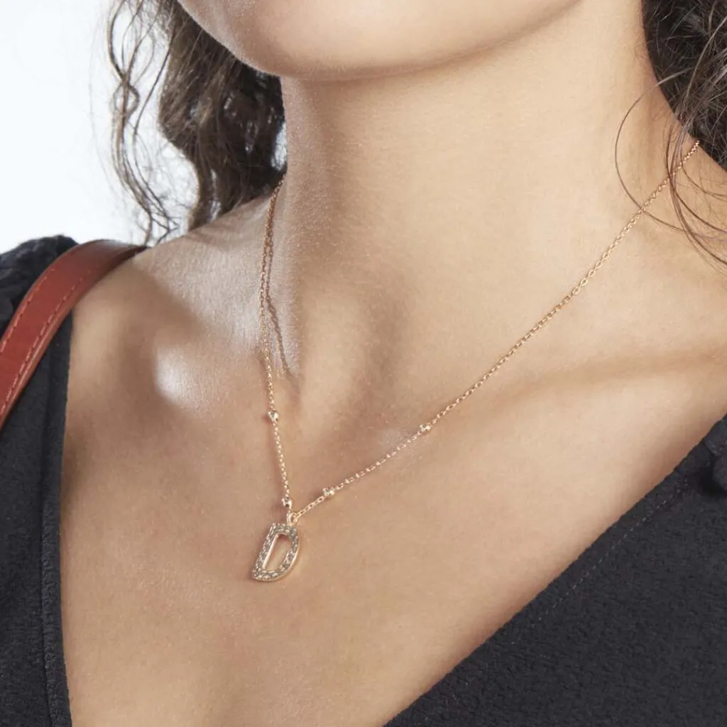 Histoire d'Or Collier Plaqué Or Jaune Lettra Clearance