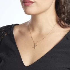 Histoire d'Or Collier Plaqué Or Jaune Lettra Best