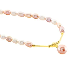 Histoire d'Or Collier Poire Or Jaune Perle De Culture or jaune perle rose Clearance