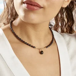 Histoire d'Or Collier Poire Or Jaune Perle De Culture Sale