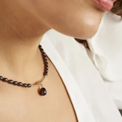 Histoire d'Or Collier Poire Or Jaune Perle De Culture Sale