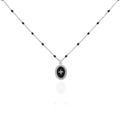 Histoire d'Or Collier Polka argent blanc Hot