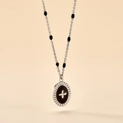 Histoire d'Or Collier Polka argent blanc Hot