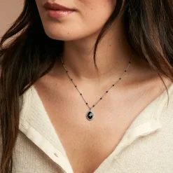 Histoire d'Or Collier Polka argent blanc Hot