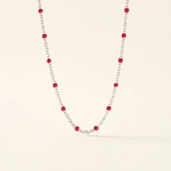 Histoire d'Or Collier Polka argent blanc Outlet