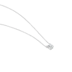 Histoire d'Or Collier Ponama Or Blanc Oxyde De Zirconium