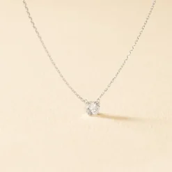 Histoire d'Or Collier Ponama Or Blanc Oxyde De Zirconium