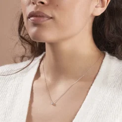 Histoire d'Or Collier Ponama Or Blanc Oxyde De Zirconium