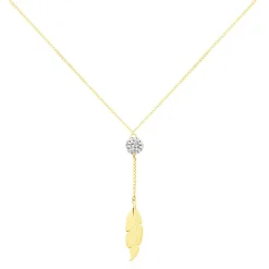 Histoire d'Or Collier Powoo Or Jaune Strass Outlet