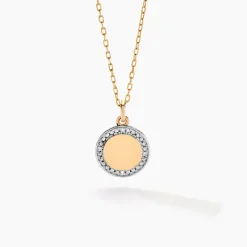 Histoire d'Or Collier Promesse Pour L'eternite Or Jaune Diamant Sale