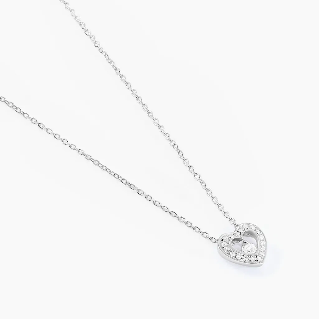 Histoire d'Or Collier Purete or blanc diamant Best