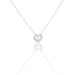 Histoire d'Or Collier Purete Or Blanc Diamant New