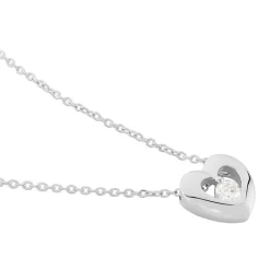 Histoire d'Or Collier Purete Or Blanc Diamant New