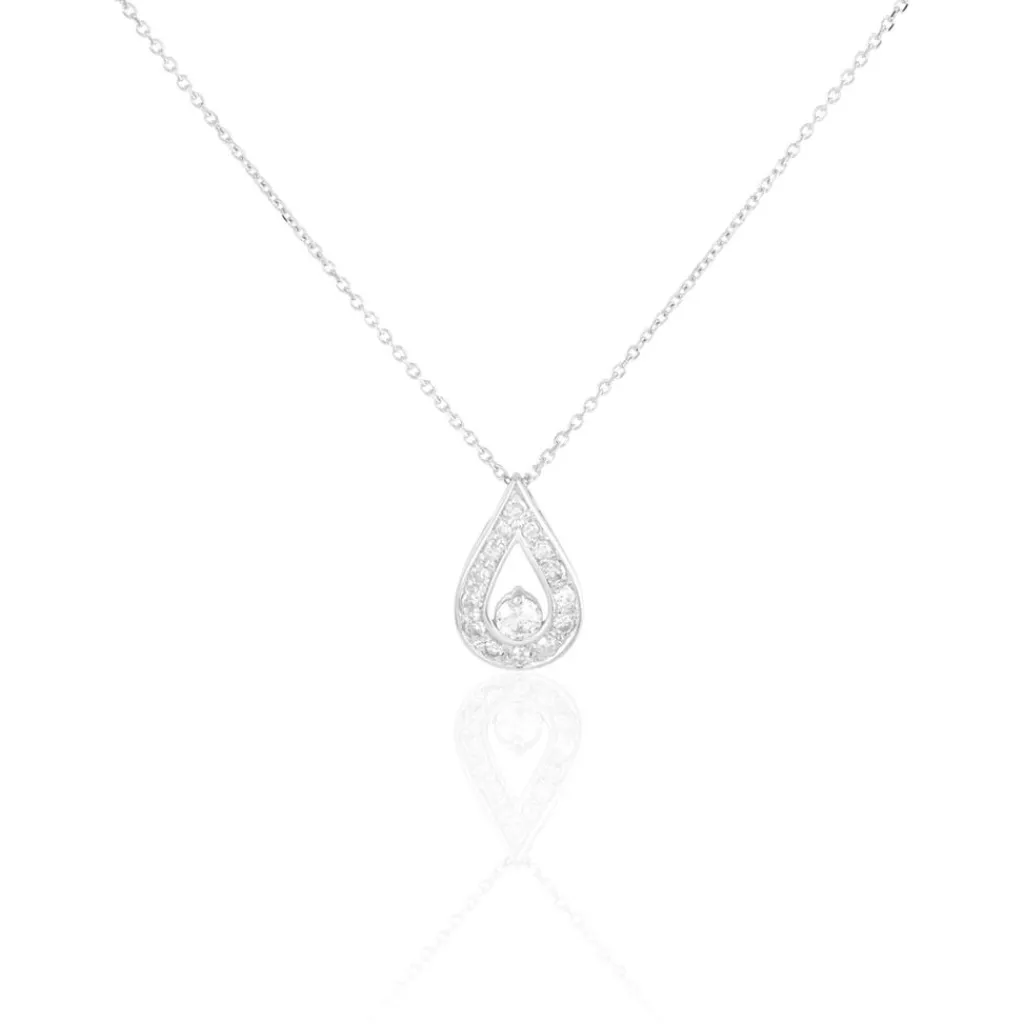 Histoire d'Or Collier Purete Or Blanc Diamant Best