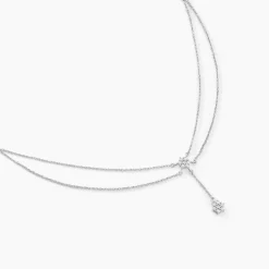 Histoire d'Or Collier Purple Bloom De Zirconium argent blanc oxyde Discount