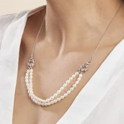 Histoire d'Or Collier Pygmalion Argent Blanc Oxyde De Zirconium Perle De Culture Discount