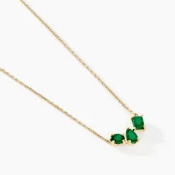 Histoire d'Or Collier Quincey Or Jaune Emeraude Discount