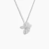 Histoire d'Or Collier Radiant Bloom Argent Blanc Oxyde Best