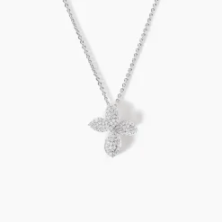 Histoire d'Or Collier Radiant Bloom Argent Blanc Oxyde Best