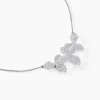 Histoire d'Or Collier Radiant Bloom Argent Blanc Oxyde Discount