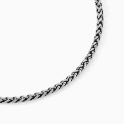 Histoire d'Or Collier Raph Maille Palmier Acier Gris Outlet