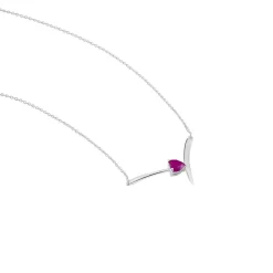 Histoire d'Or Collier Renaldine or blanc rubis Hot