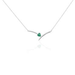 Histoire d'Or Collier Renaldine or blanc emeraude Best