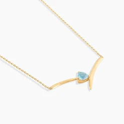 Histoire d'Or Collier Renaldine Or Jaune Topaze or jaune topaze bleue Outlet