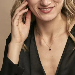 Histoire d'Or Collier Rhodolite Fever Or Jaune Rhodolite Best