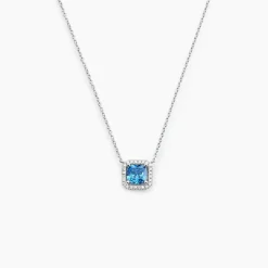 Histoire d'Or Collier Rio Argent Blanc Oxyde De Zirconium argent blanc oxyde bleu sky Best