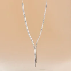 Histoire d'Or Collier River Or Blanc Diamant Outlet