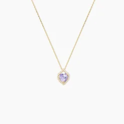 Histoire d'Or Collier Rosaline Or Jaune Amethyste Et Oxyde De Zirconium or jaune amethyste violette Outlet