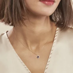 Histoire d'Or Collier Rosaline Or Jaune Amethyste Et Oxyde De Zirconium or jaune amethyste violette Outlet