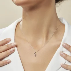 Histoire d'Or Collier Rosalyne Or Blanc Saphir Et Diamant Hot