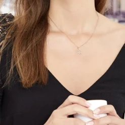 Histoire d'Or Collier Rosita Argent Rose Clearance