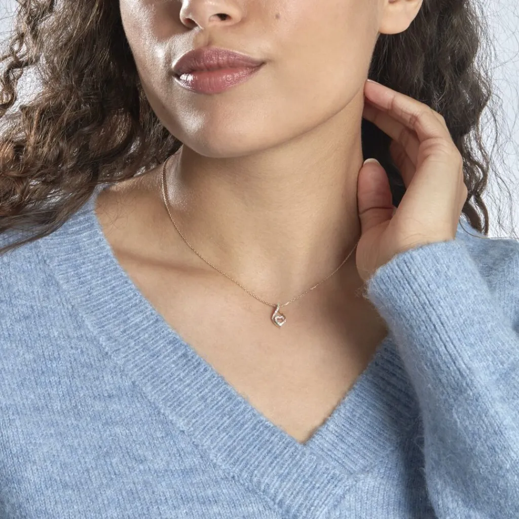 Histoire d'Or Collier Roso Or Jaune Diamant Hot