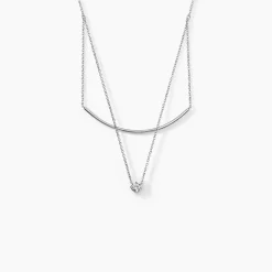 Histoire d'Or Collier Ruth Argent Blanc Oxyde De Zirconium New