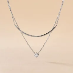 Histoire d'Or Collier Ruth Argent Blanc Oxyde De Zirconium New