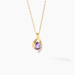 Histoire d'Or Collier Sagesse Or Jaune Améthyste Oxyde De Zirconium or jaune améthyste violet Online