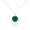 Histoire d'Or Collier Saül Argent Blanc Malachite