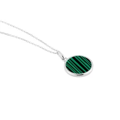 Histoire d'Or Collier Saül Argent Blanc Malachite